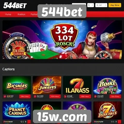 Variedade de jogos oferecidos pelo site 544bet